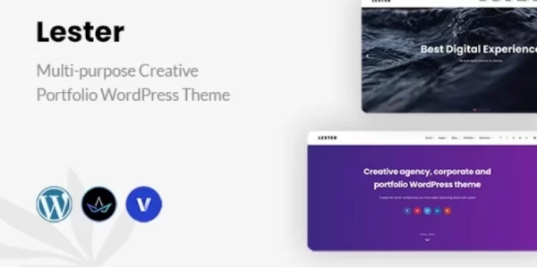 Lester Creative Portfolio WordPress Theme 3.0 GPL Theme