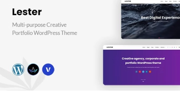 Lester Creative Portfolio WordPress Theme 3.0 GPL Theme