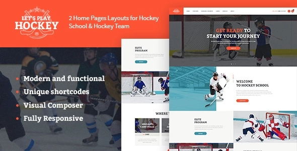 Let’s Play | Hockey School Winter Sports WordPress Theme 1.1.8 GPL Theme