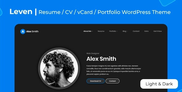 Leven | CV/Resume Theme 1.5.3 GPL Theme