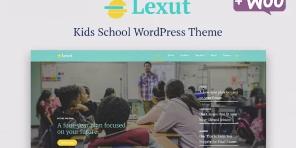 Lexut Education ECommerce Modern WordPress Elementor Theme WordPress Theme 1.0.0 GPL Theme