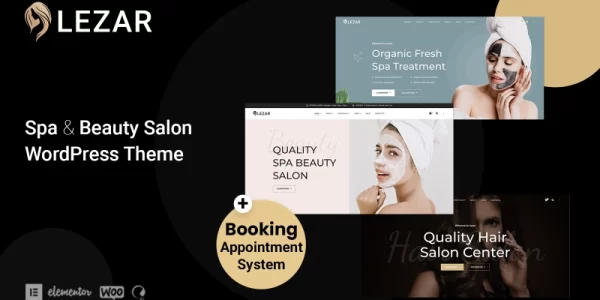 Lezar Spa and Beauty Salon WordPress Theme 1.1.0 GPL Theme