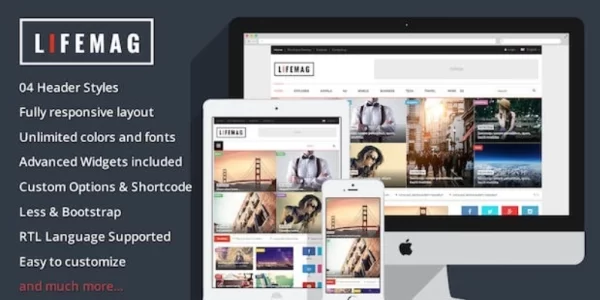 LifeMag  – Responsive Magazine WordPress Theme 1.0.4 GPL Theme
