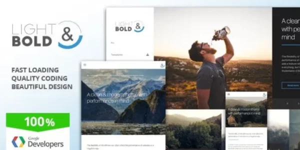 Light Bold Speed-Focused WordPress Theme | Corporate 1.2.4 GPL Theme