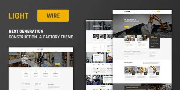 Lightwire Construction And Industry Theme 1.1.0 GPL Theme