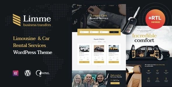Limme Limousine Transfers Car Dealer WordPress Theme + RTL 1.2.3 GPL Theme