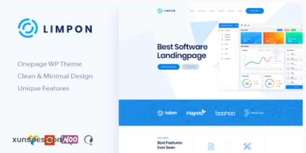Limpon Software App Landing WordPress Theme 1.1.3 GPL Theme