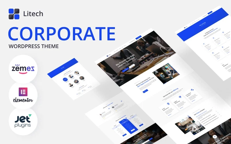 Litech Bootstrap Corporate WordPress Theme 1.0.1 GPL Theme