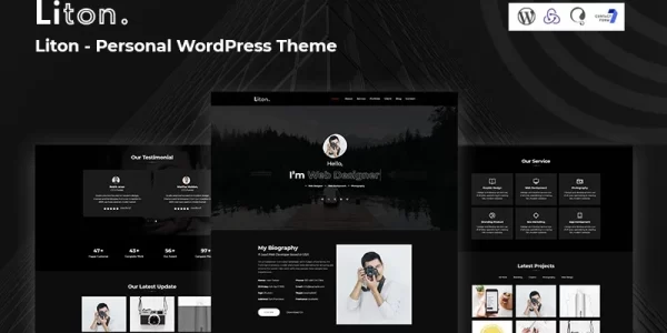 Liton Personal CV Responsive WordPress Theme 1.0.0 GPL Theme