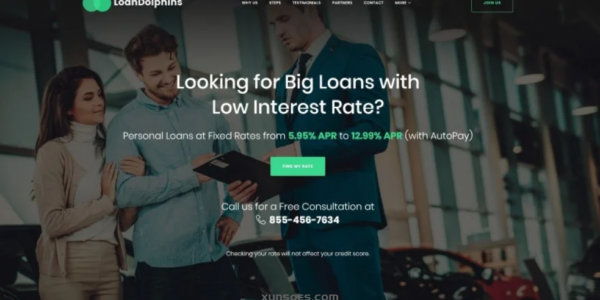 Loan Dolphins Loan Company One Page WordPress Theme 1.0.0 GPL Theme