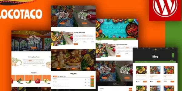 Locotaco Mexican Deliver Restaurant WordPress Theme 1.0 GPL Theme