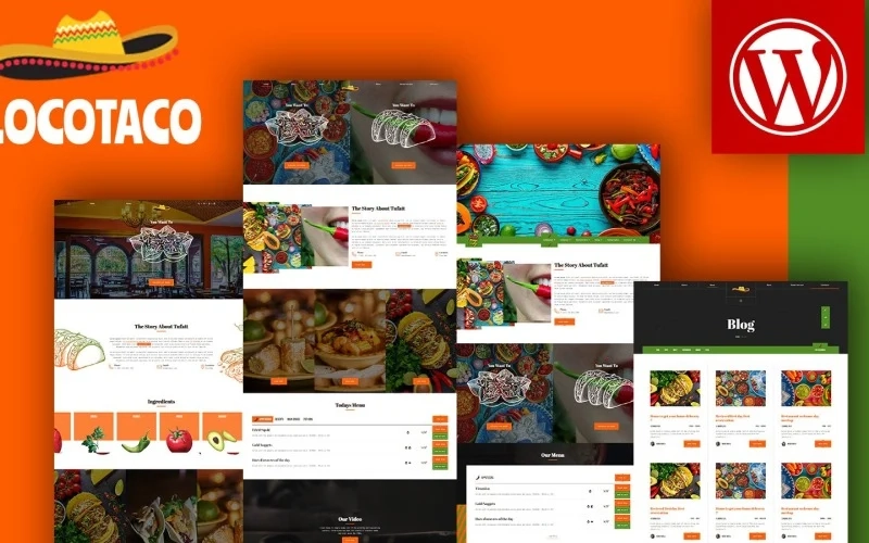 Locotaco Mexican Deliver Restaurant WordPress Theme 1.0 GPL Theme