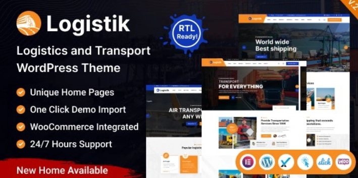 Logistik – Transport Logistics WordPress Theme 1.0.0 GPL Theme