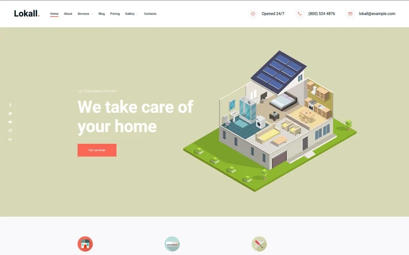 Lokall Small Business Gutenberg WordPress Theme 1.5 GPL Theme