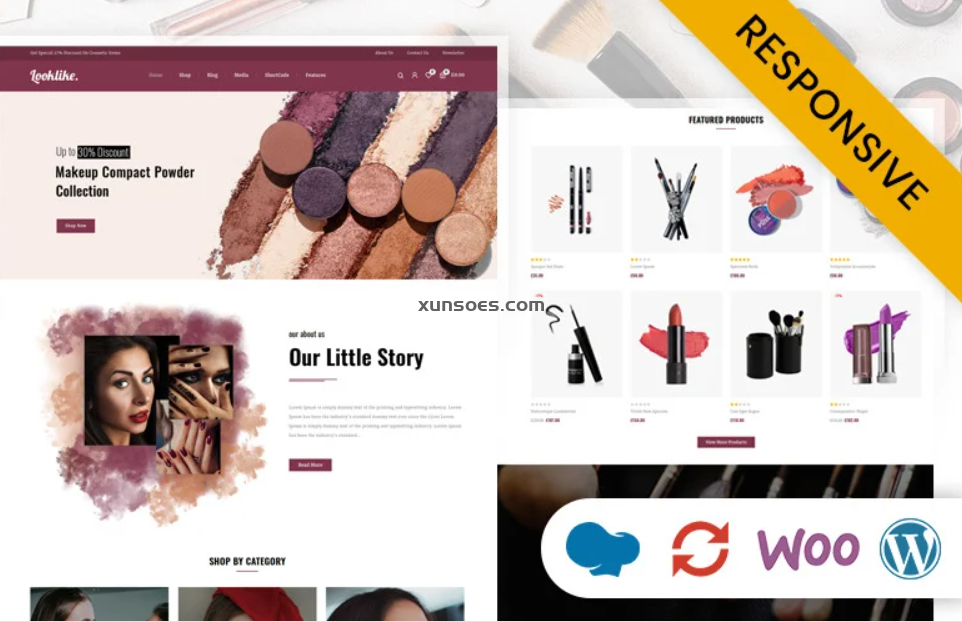 Looklike Cosmetics Store WooCommerce Responsive Theme 1.0 GPL Theme