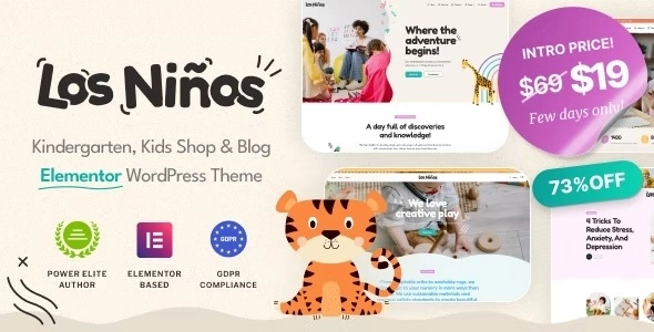 Los Ninos Children Education WordPress Theme 1.0.3 GPL Theme