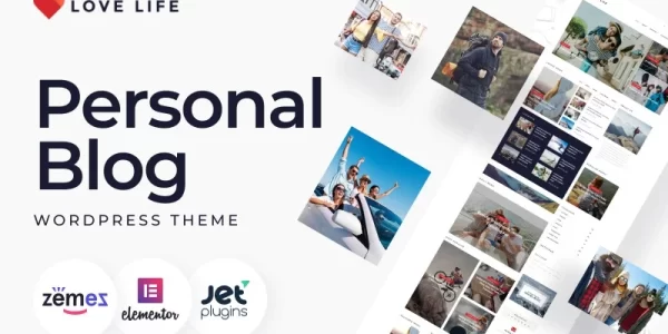 Love Life Responsive Personal Blog WordPress Theme 1.0.1 GPL Theme