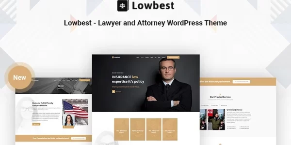 Lowbest Lawyer and Attorney Responsive WordPress Theme 1.0.0 GPL Theme