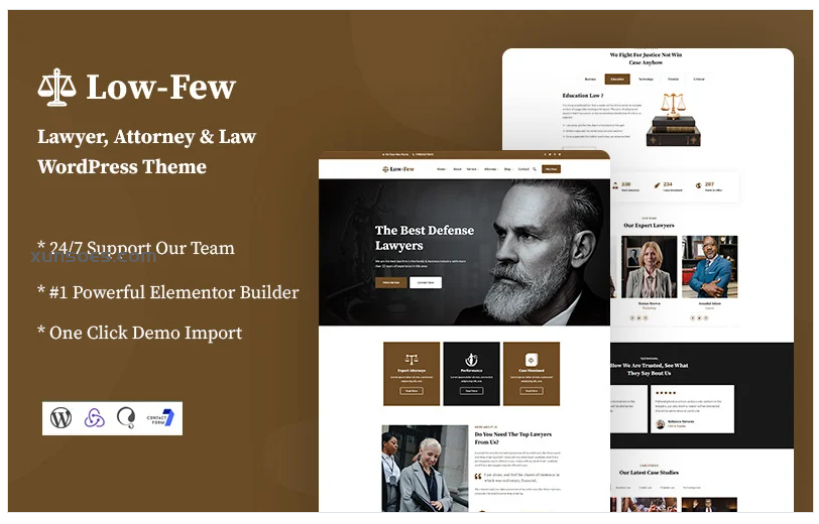 Lowfew Lawyer and Attorney Responsive WordPress Theme 1.0.1 GPL Theme