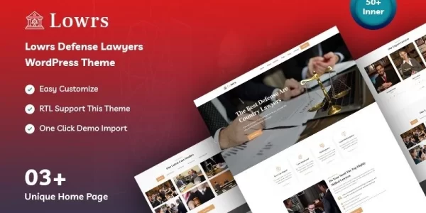 Lowrs Defense Lawyers WordPress Theme 1.0.0 GPL Theme