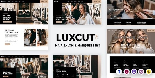 Luxcut Hair Salons and Hairdressers WordPress Theme 1.2 GPL Theme