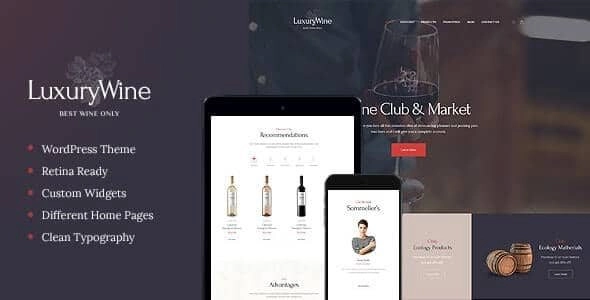 Luxury Wine | Liquor Store Vineyard WordPress Theme + Shop 1.1.3 GPL Theme