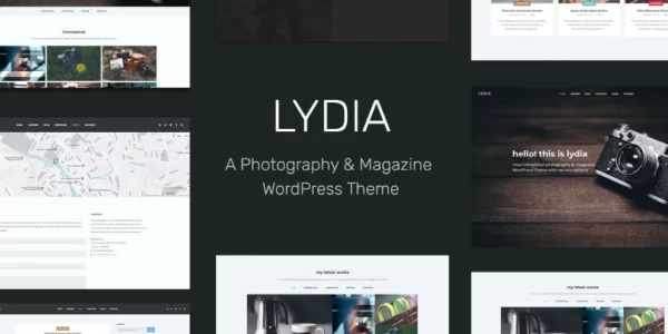 Lydia Photography Magazine WordPress Theme 1.1.9 GPL Theme