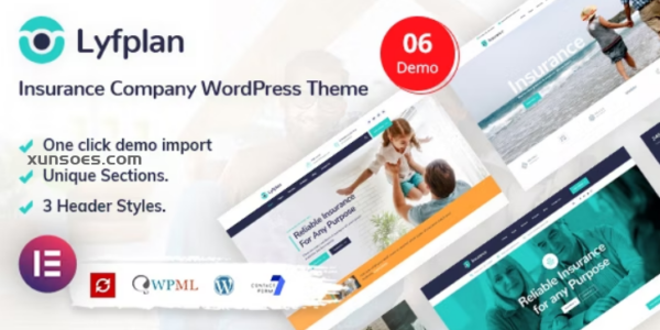 Lyfplan Insurance WordPress Theme 1.0.6 GPL Theme