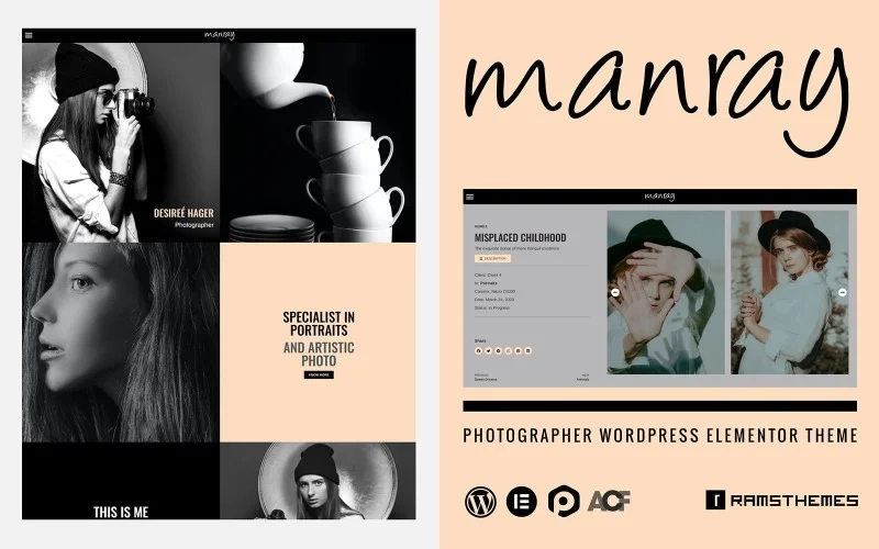 MANRAY Photographer WordPress Theme 1.0.1 GPL Theme