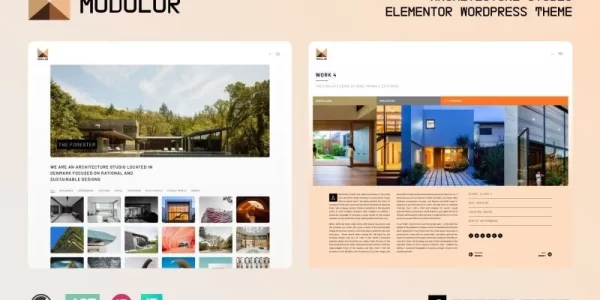 MODULOR Architecture Studio WordPress Theme 1.0.1 GPL Theme