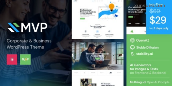 MVP Finance WordPress Theme 1.0.0 GPL Theme