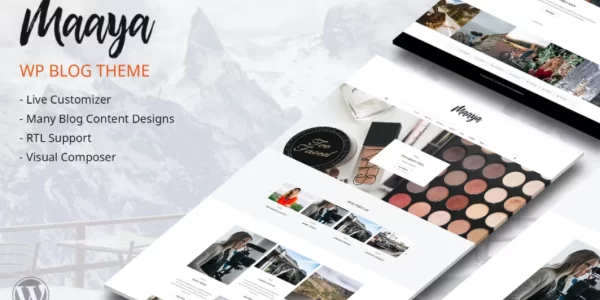 Maaya Blog Travel Blog, Personal Blog 2.4 GPL Theme