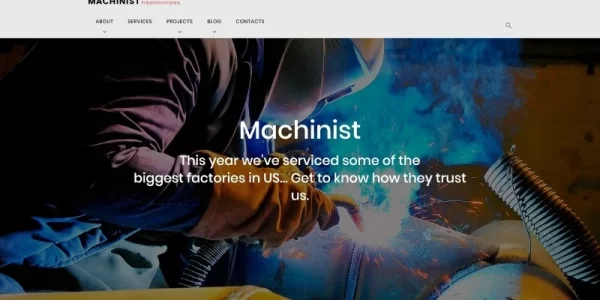 Machinist Professional Industrial WordPress Theme 1.0.0 GPL Theme