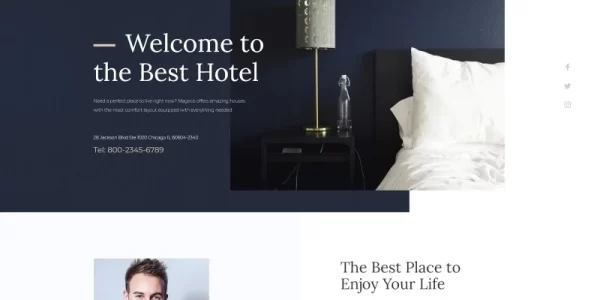 Mageco Hotel Multipurpose Minimal WordPress Elementor Theme WordPress Theme 1.0.0 GPL Theme