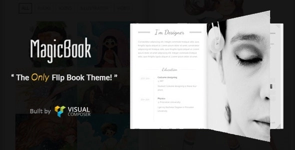 MagicBook A 3D Flip Book WordPress Theme 1.2.7 GPL Theme