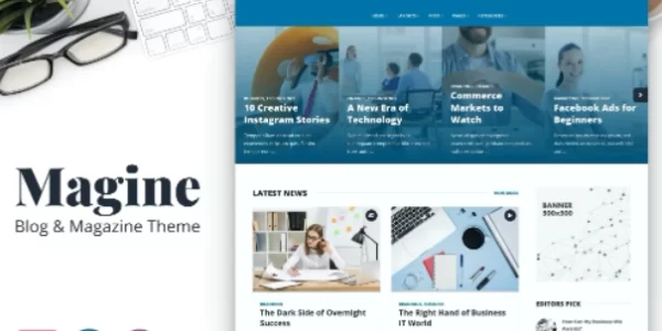 Magine Business Blog WordPress Theme 1.2.3 GPL Theme