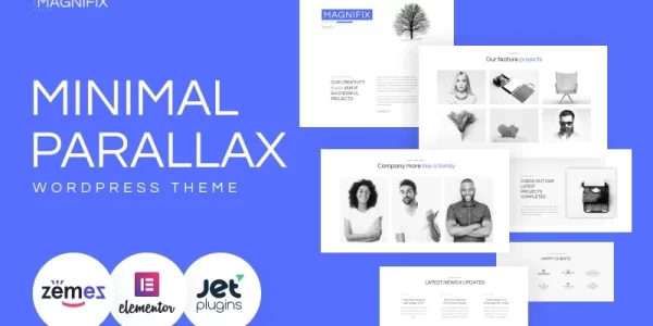 Magnifix Minimal Parallax WordPress Theme 1.0.1 GPL Theme