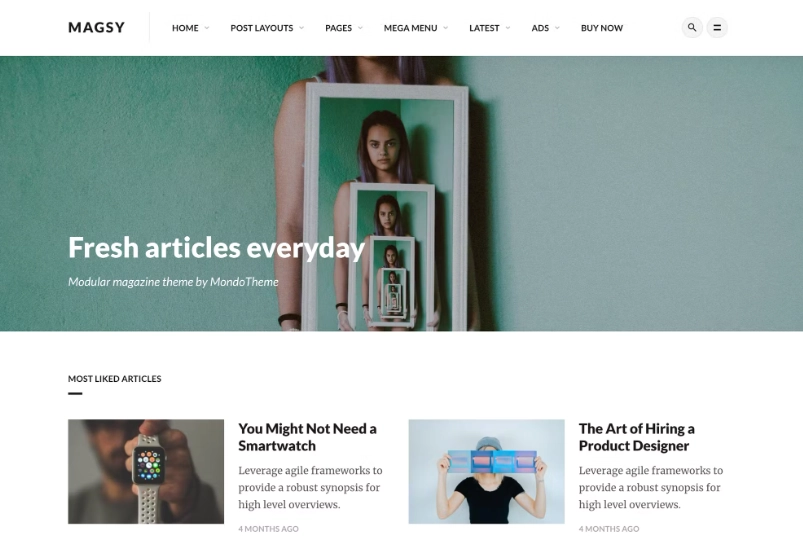 Magsy Modular Magazine Blog Theme 1.3 GPL Theme