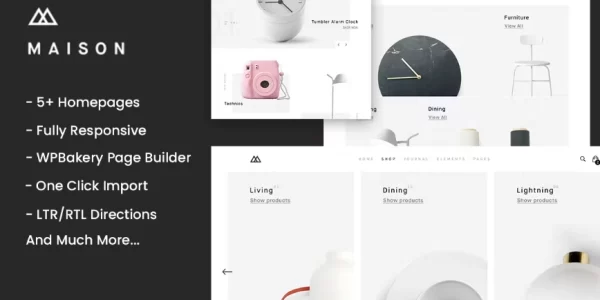 Maison Minimalist eCommerce WordPress Theme 1.26 GPL Theme