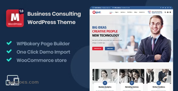Majed Business Consulting WordPress Theme 1.0.0 GPL Theme