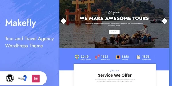 Makefly Tour and Travel WordPress Theme 1.0.0 GPL Theme