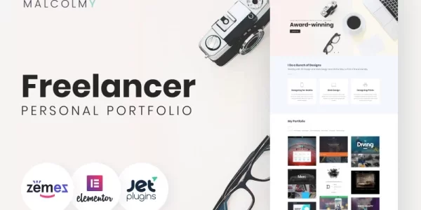 MalcolmY Professional and Good-Looking Web Design Portfolio Templates WordPress Theme 1.0.1 GPL Theme