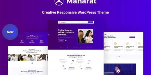 Manarat Creative Responsive WordPress Theme 1.0.0 GPL Theme