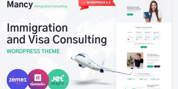 Mancy Immigration and Visa Consulting WordPress Theme 2.1.4 GPL Theme