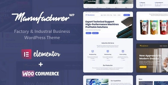 Manufacturer Factory and Industrial WordPress Theme 1.3.10 GPL Theme