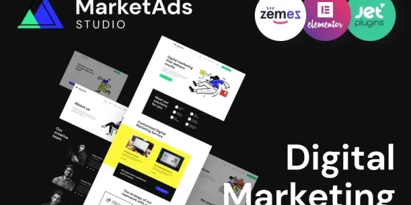 MarketAds One of Modern Digital Marketing Templates WordPress Theme 1.0.1 GPL Theme