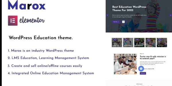 Marox Academics and Education LMS WordPress Theme 1.0.0 GPL Theme