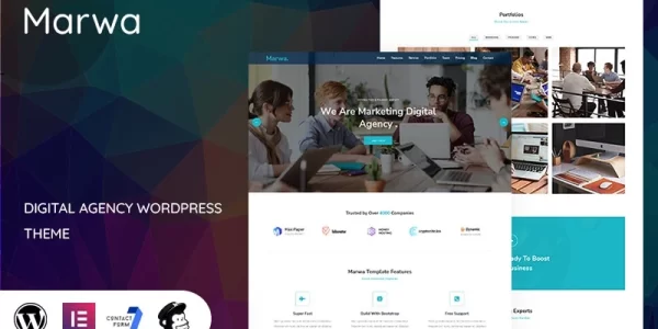 Marwa Digital Agency WordPress Theme 1.0.0 GPL Theme
