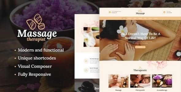 Massage Therapist and Spa Salon WordPress Theme 1.2 GPL Theme