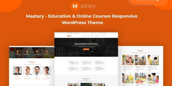 Mastary Online Courses, LMS Education Responsive WordPress Theme 1.0.0 GPL Theme